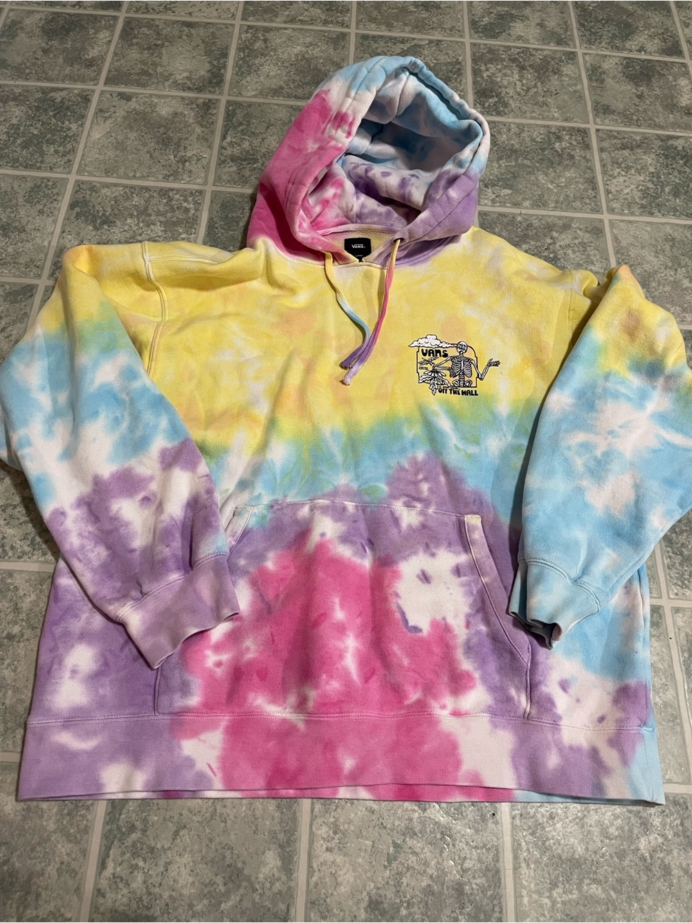 Vans Tie-Dye Hoodie in Yellow, Pink, Purple, Blue